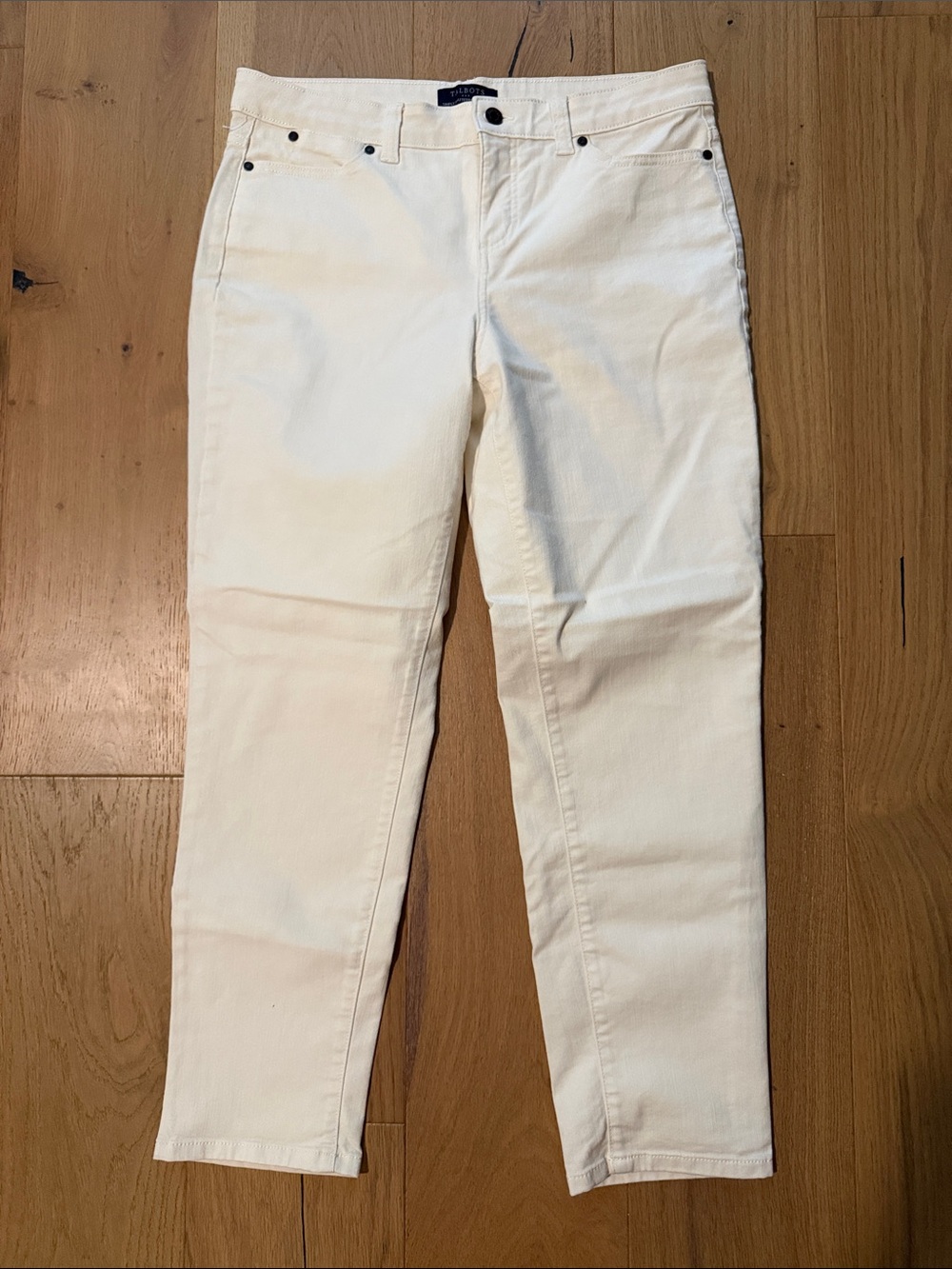Talbots Off-White Straight-Leg Women's Jeans